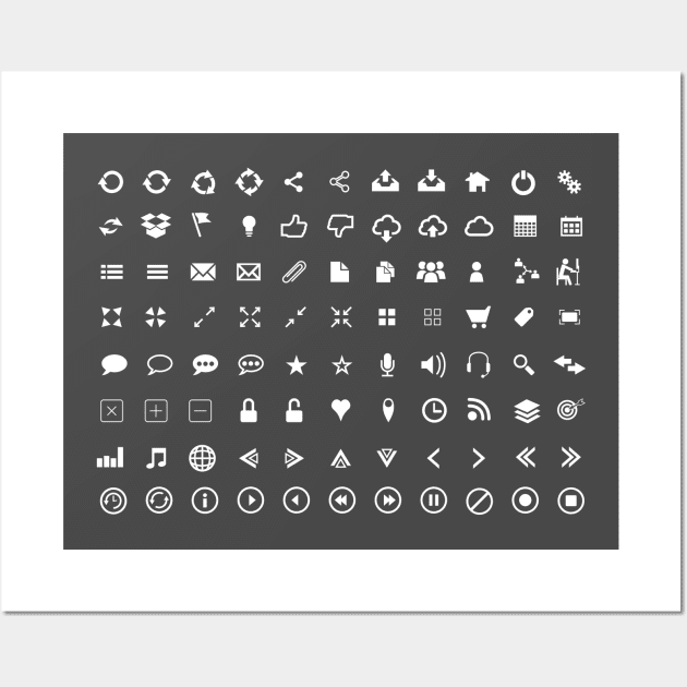 Web Icons Wall Art by hobrath